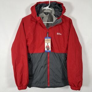 Eddie Bauer 3 in 1 Jacket Youth Boys Size Large 14/16 Red Gray Detachable Fleece
